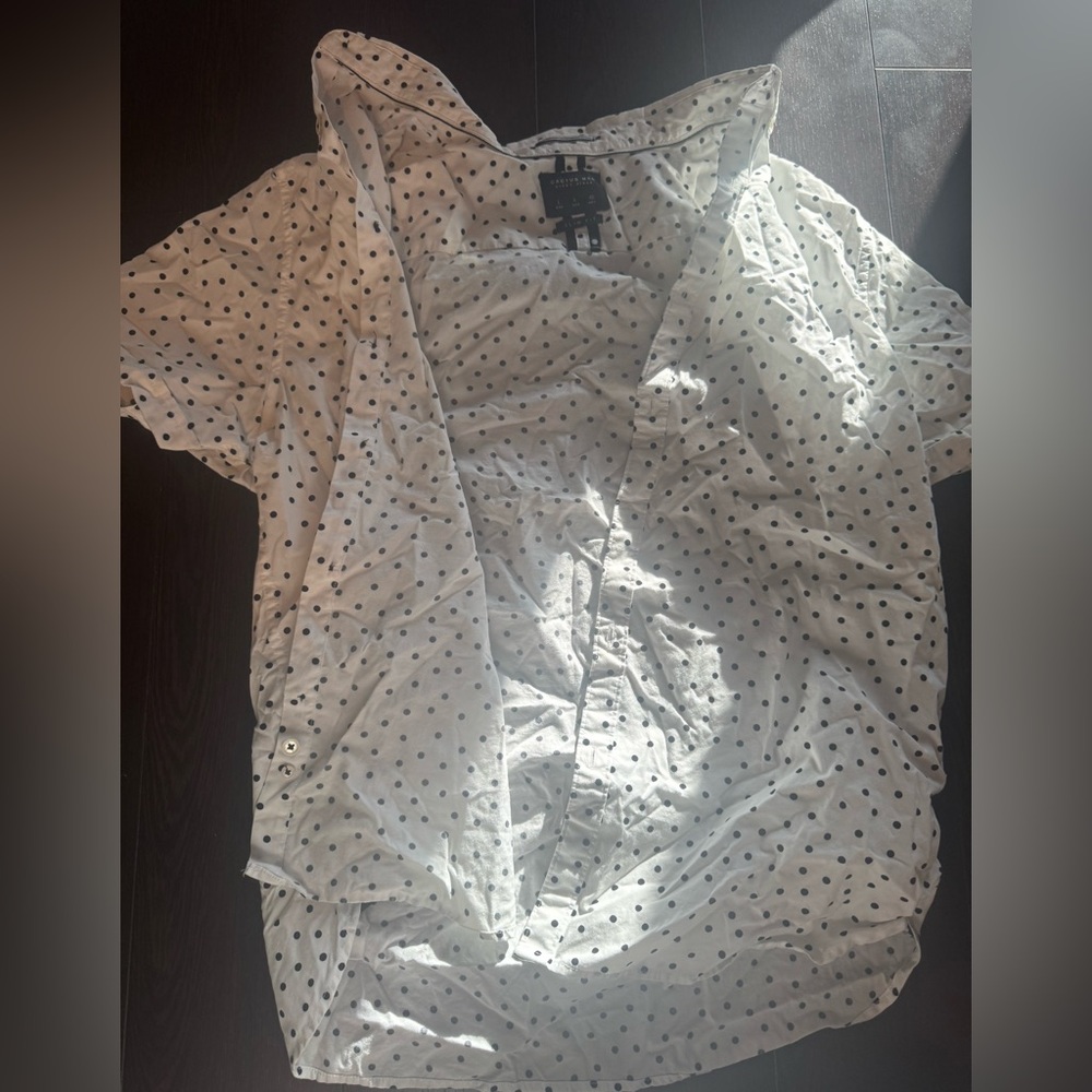 Men's White Polka Dot Shirt